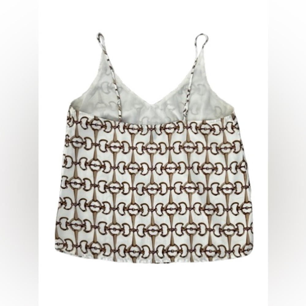 Ralph Lauren Horse-Bit Pattern Camisole Cream/Tan S - Picture 2 of 6